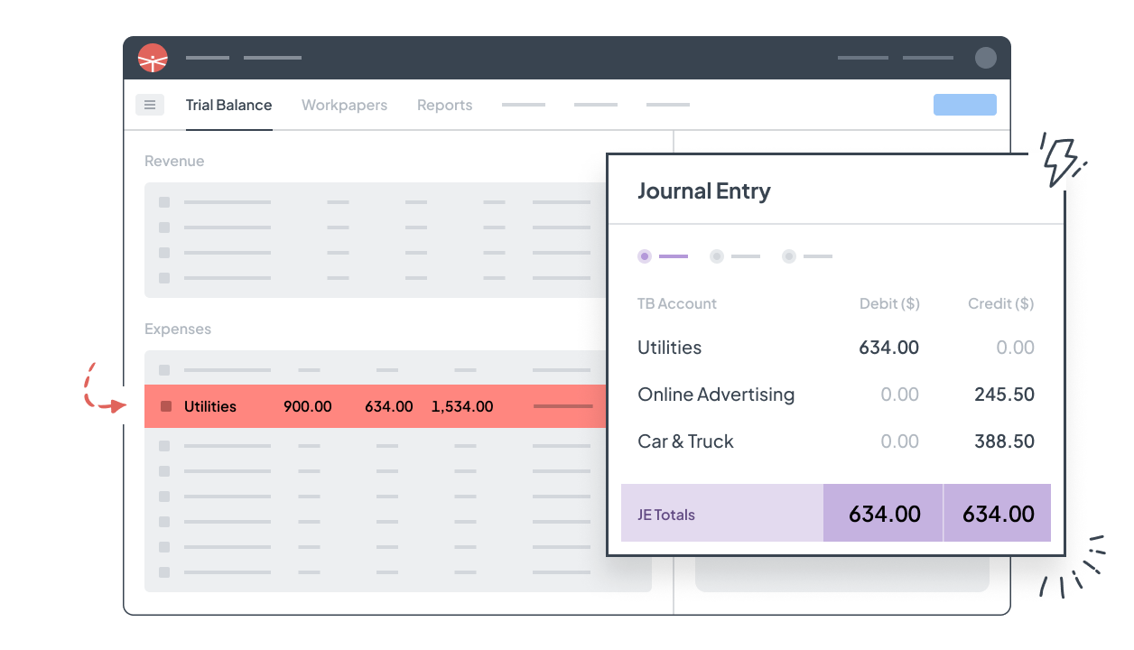 Journal entry posting to the trial balance in Tallyfor